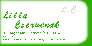 lilla cservenak business card